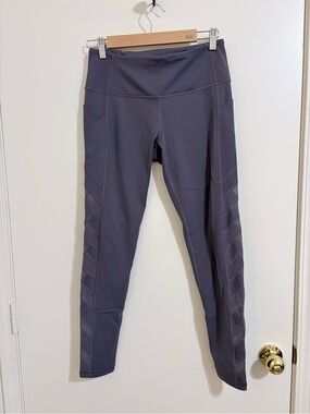Victoria's Secret Charcoal Gray High-Rise Leggings with Side Mesh Panels